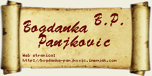 Bogdanka Panjković vizit kartica